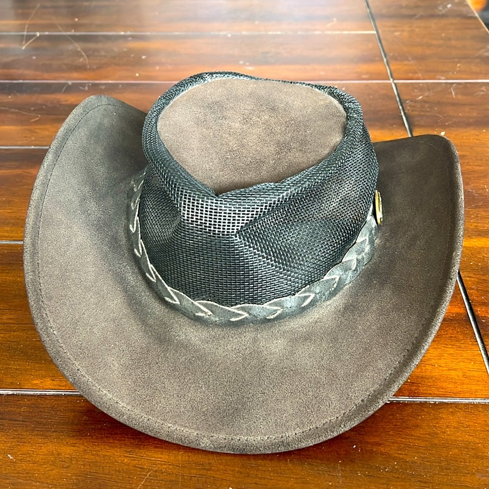 Jacaru Australia Leather Outback Style Walkabout Outdoor Hat